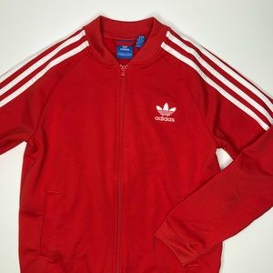Red Adidas Classic Track Jacket M